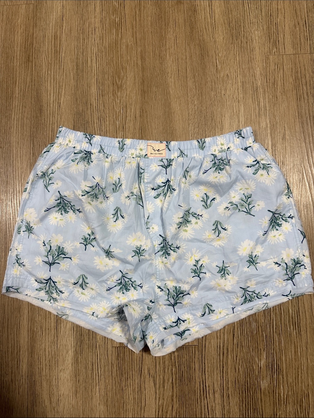 Free People Blue Floral Women's Shorts XL